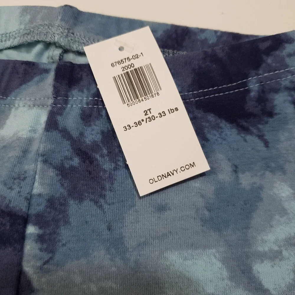NWT Old Navy Toddler Bike Shorts‎ in Indigo Tie Dye Size 2T